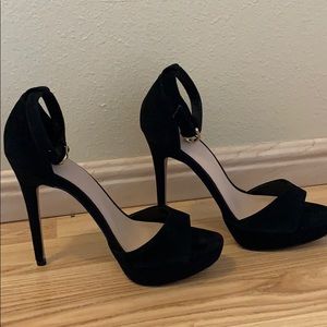 ALDO Black Suede Heels 7.5